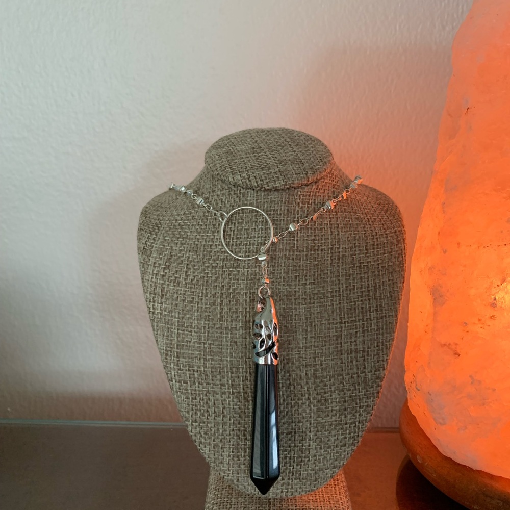Handmade Onyx Pendulum Necklace